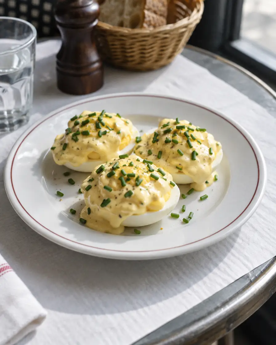Œufs mayonnaise, le vrai test d’un bistrot.