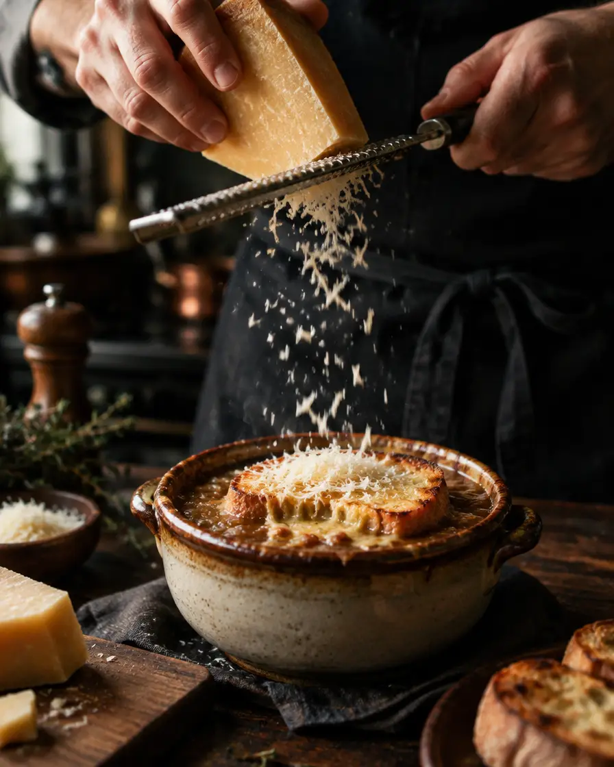 Le comté tombe sur la soupe à l’oignon.